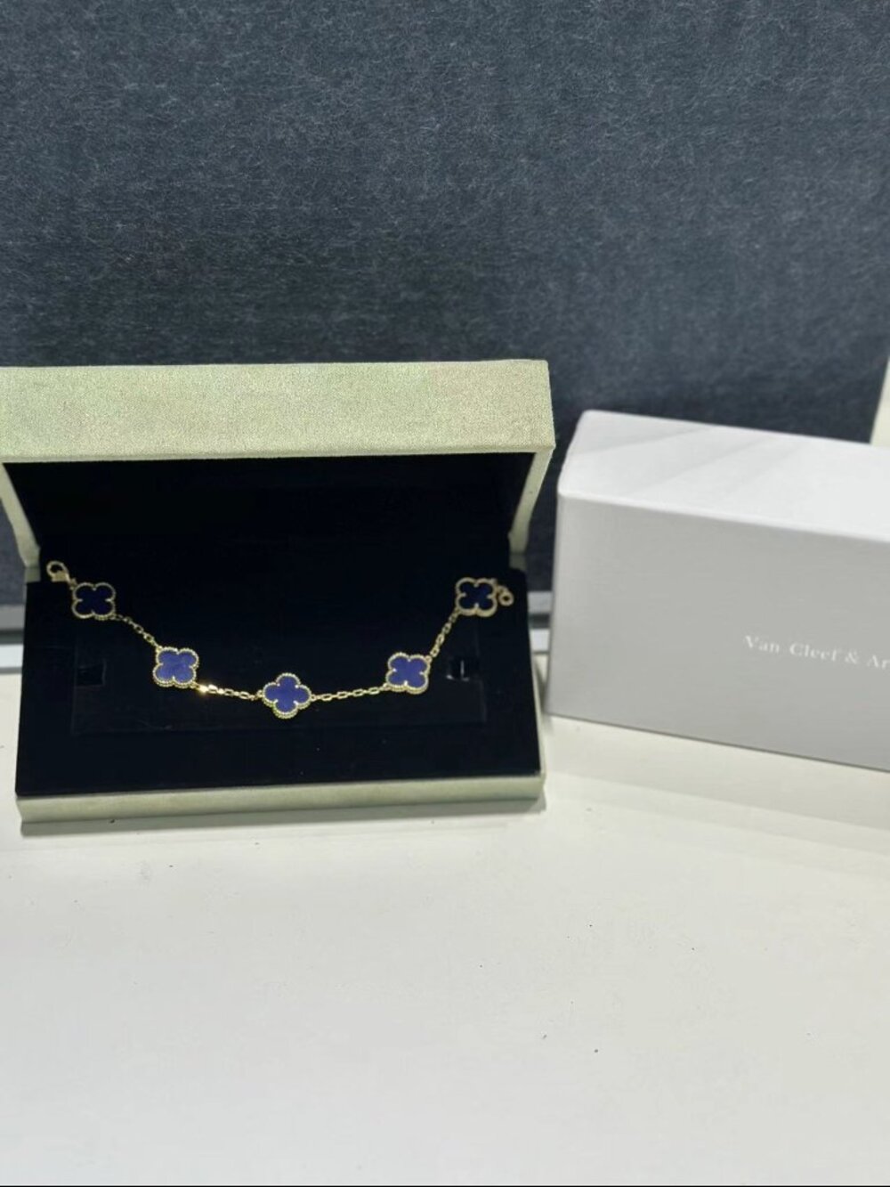 Van Cleef & Arpels Gold Bracelet with Lapis Lazuli